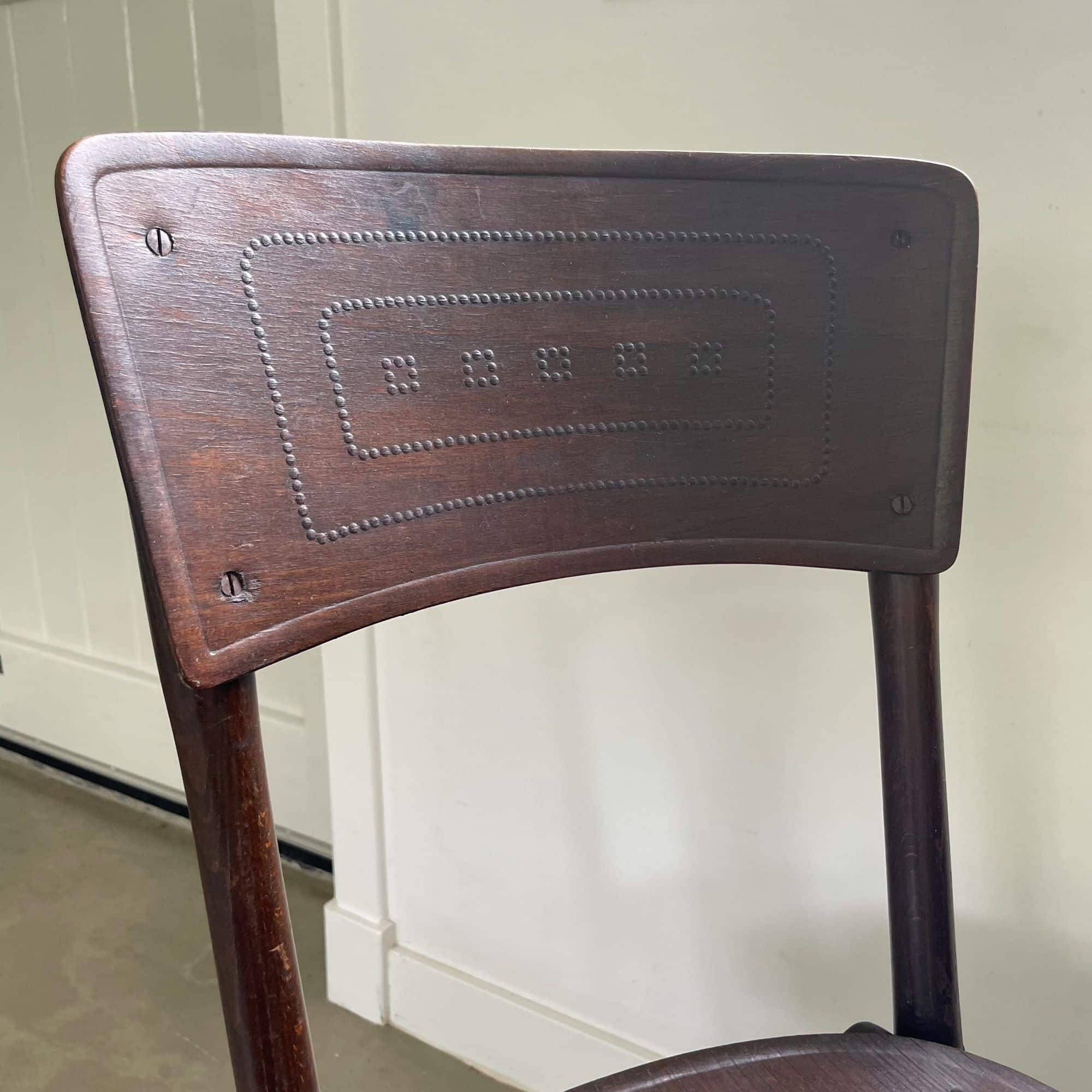 Wooden bistro chair, Jacob & Josef Kohn, 1st half 20th century