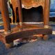 Empire circular pedestal table on 3 columns in mahogany with bronze marble top X