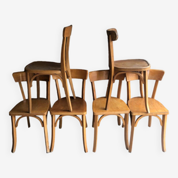 Lot de 6 chaises bistrot Baumann vintage