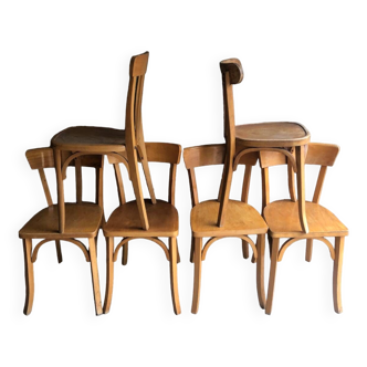 Set of 6 vintage Baumann bistro chairs