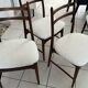 Suite 4 chaises Teck par Wilkhan pour Georg Leowald  Allemagne 1960