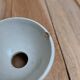 Set of 2 antique egg cups in ironstone – Diabolo shape – Green diamond pattern