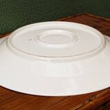 Ancien plat en porcelaine blanche, AH et Cie