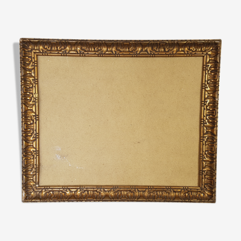 Old-framed stucco wood - gilded 48x40 cm, leaf 42x33.8 cm Bel condition SB156
