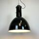 Industrial bauhaus black enamel pendant lamp, 1930s