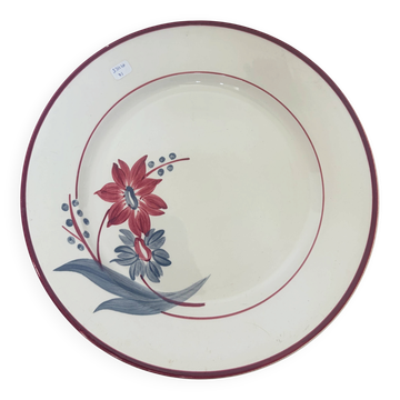 Plat rond vintage de Gien modèle Jeannette 231110