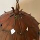1970s metal chandelier Hans Kogl leaf patterns