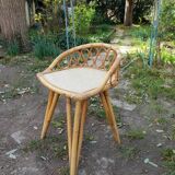 Paire de chevets en rotin 1970