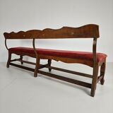 Unique early 20th century oak hall / dining bench