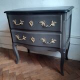 Commode patiné style Louis XV 2 tiroirs