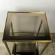 Bout de canapé table d'appoint vintage 70'S en verre et laiton