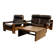 Leather sofa set model 757 by Harry de Groot for Leolux, set of 3.