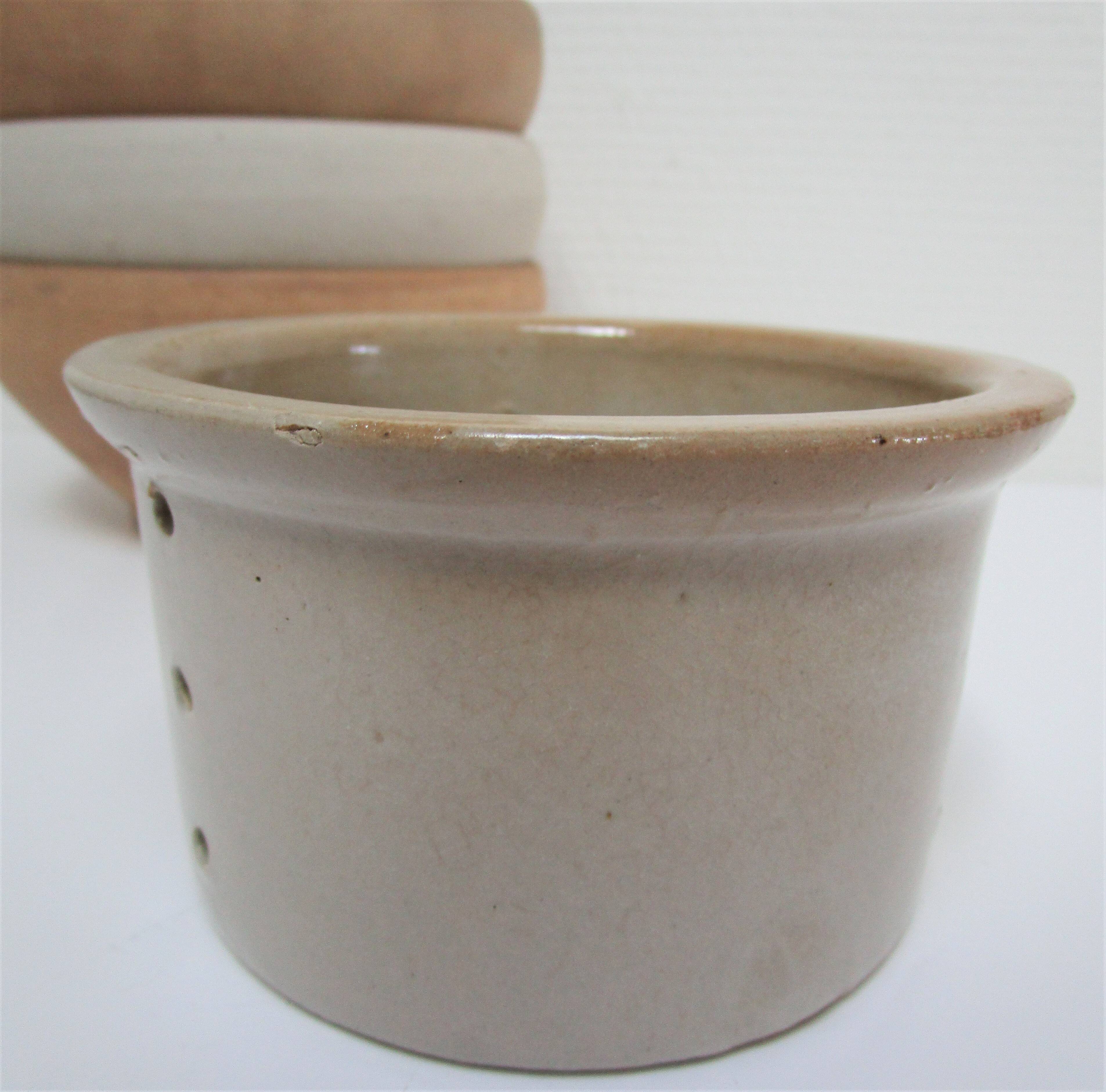 Three XL bowls and old stoneware dish