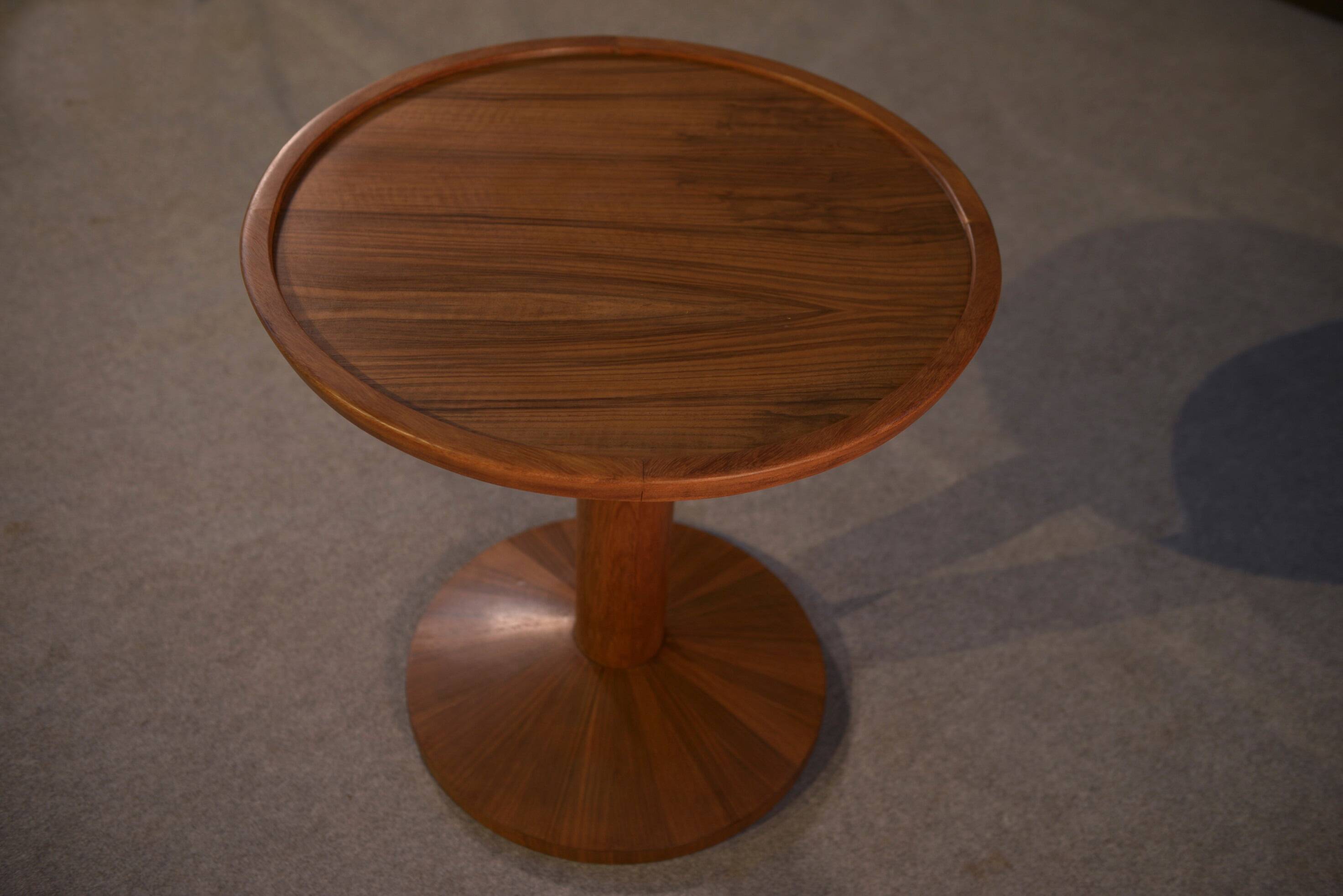 Scandinavian teak pedestal table, 1970s