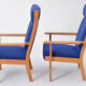 Set of Two Danish Mid-Century Modern GE 181 a Chairs by Hans Wegner for GETAMA