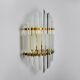 Venini wall lamp, murano triedri glass, italy, 1970