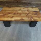 Brutalist solid wood coffee table