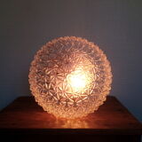 Ceiling / wall light round metal and glass - 50s