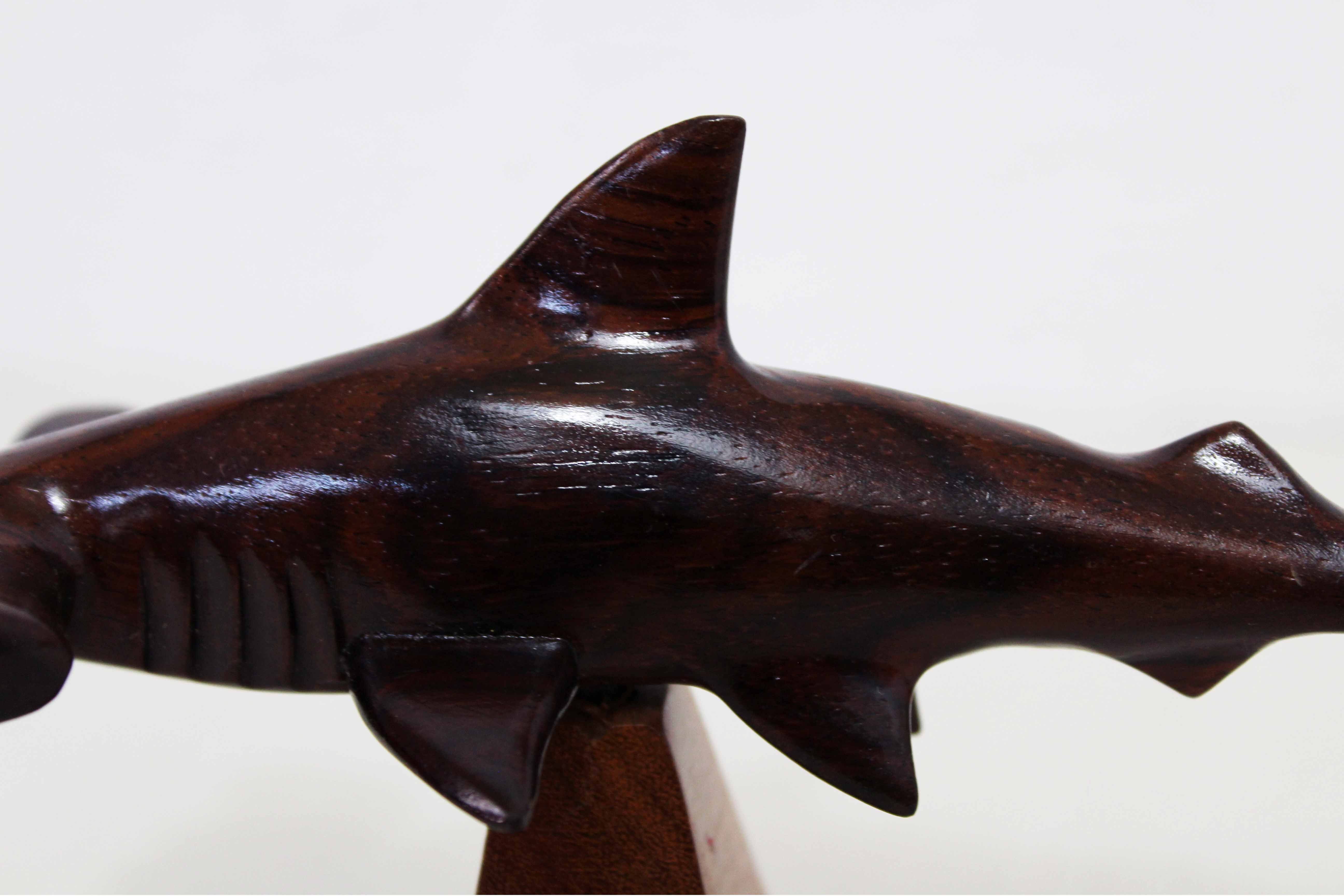 Wooden hammerhead shark 1970