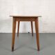 Vintage bistro table rectangular compass feet