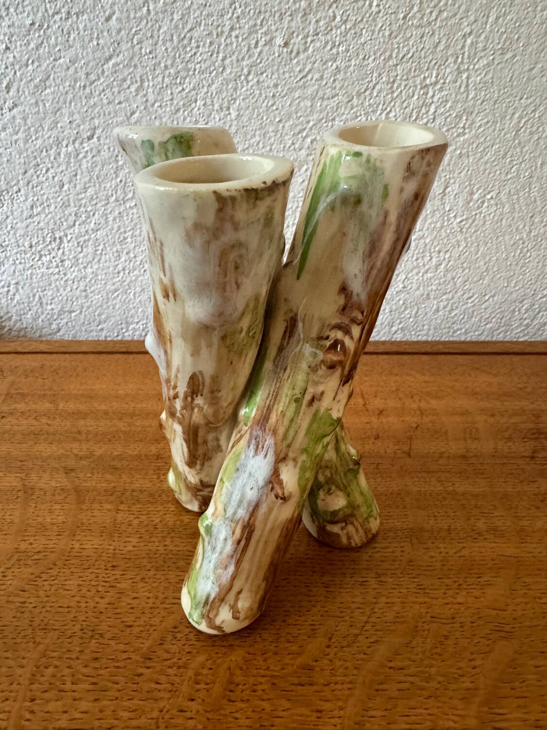 Majolica tripod vase early 20th