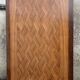 Large extendable table, marquetry, oak, vintage, 1950s