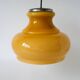 Yellow opaline pendant light with metal arc, Design, 1970