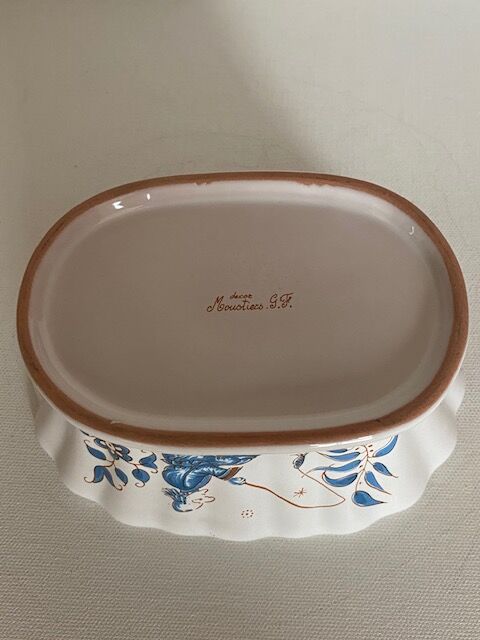 Vasque Pique Flowers Ceramic decoration decor Moustiers G. F.