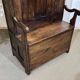 Entrance furniture, Breton wardrobe in oak and chestnut from the 19th century.