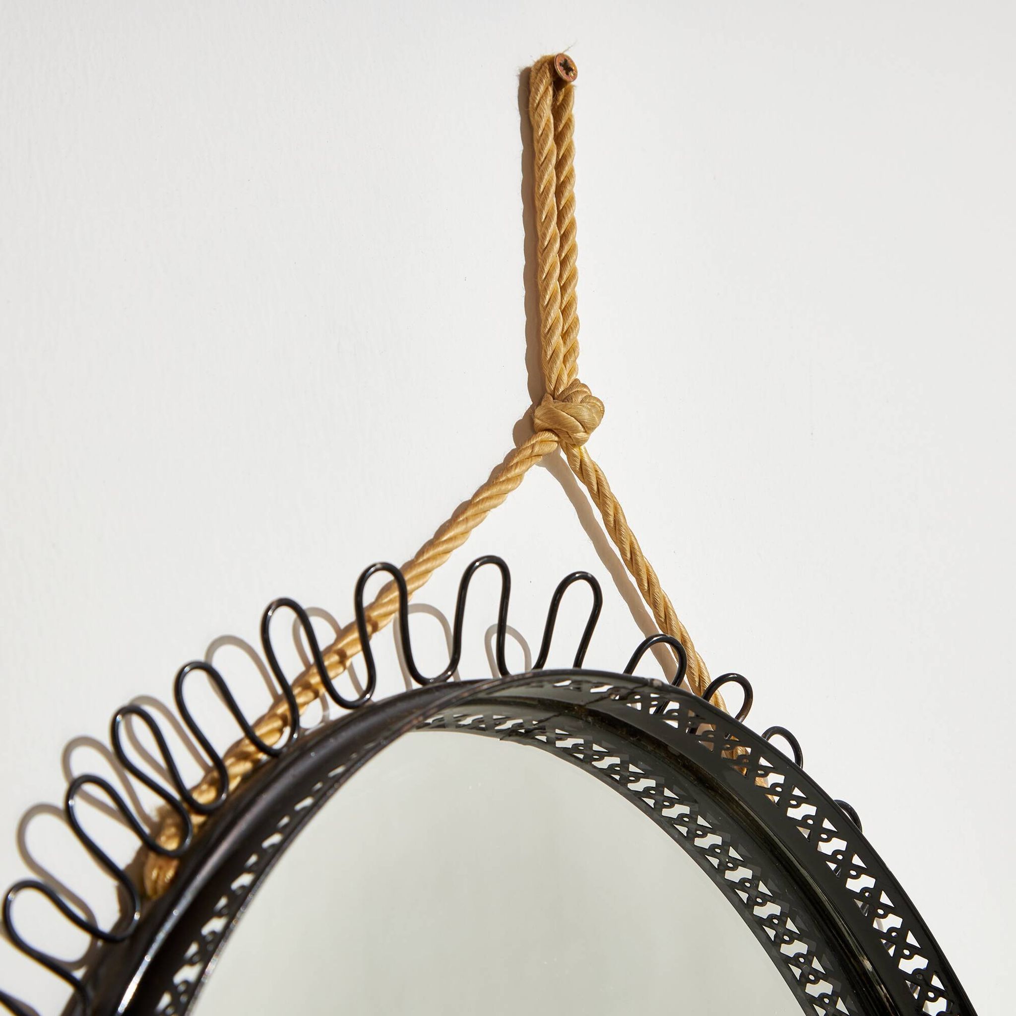 Metal framed mirror