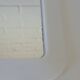 Square Wall Mirror With Shelf / Vintage White Plastic Space Age 1970