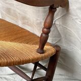 Pair of straw armchairs