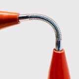 80's style table lamp Max Bill, Egoluce, vintage brown-red.