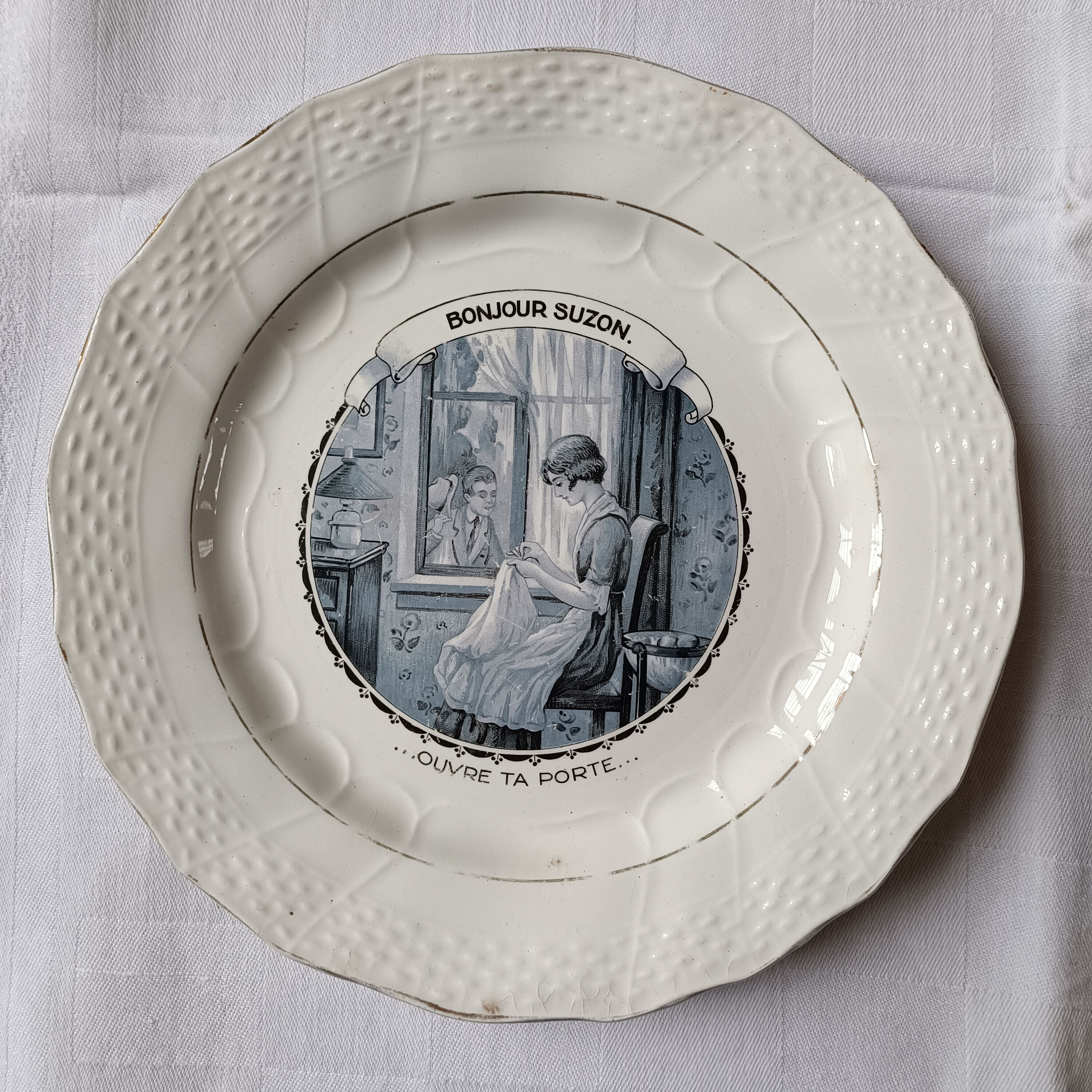 6 dessert plates iron land moulin des loups les chansons