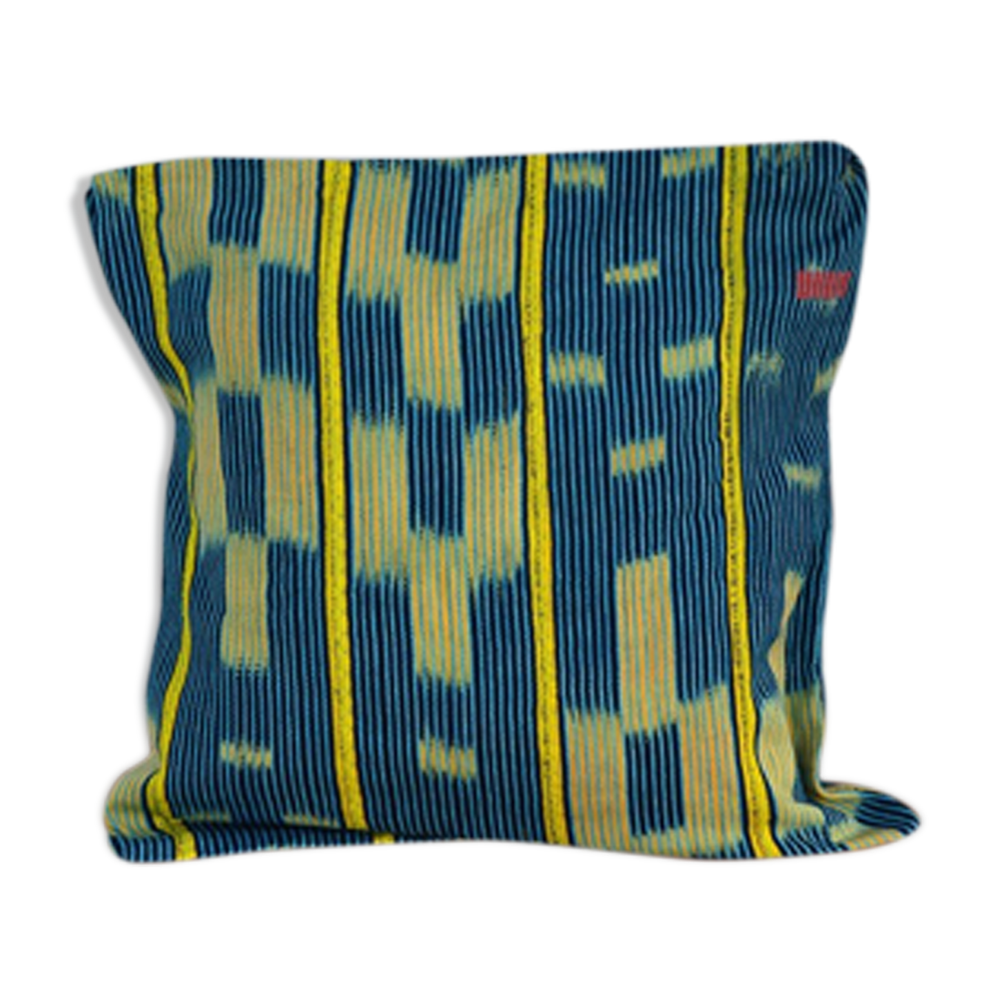 Blue Baoulé fabric cushion cover