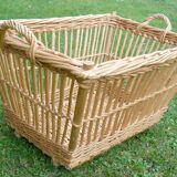 Rectangular basket in old rattan