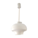 Suspension champignon vintage globe opaline blanche années 70