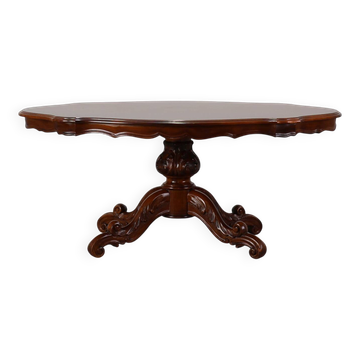 Table basse ovale en cerisier victorien, Angleterre, vers 1850