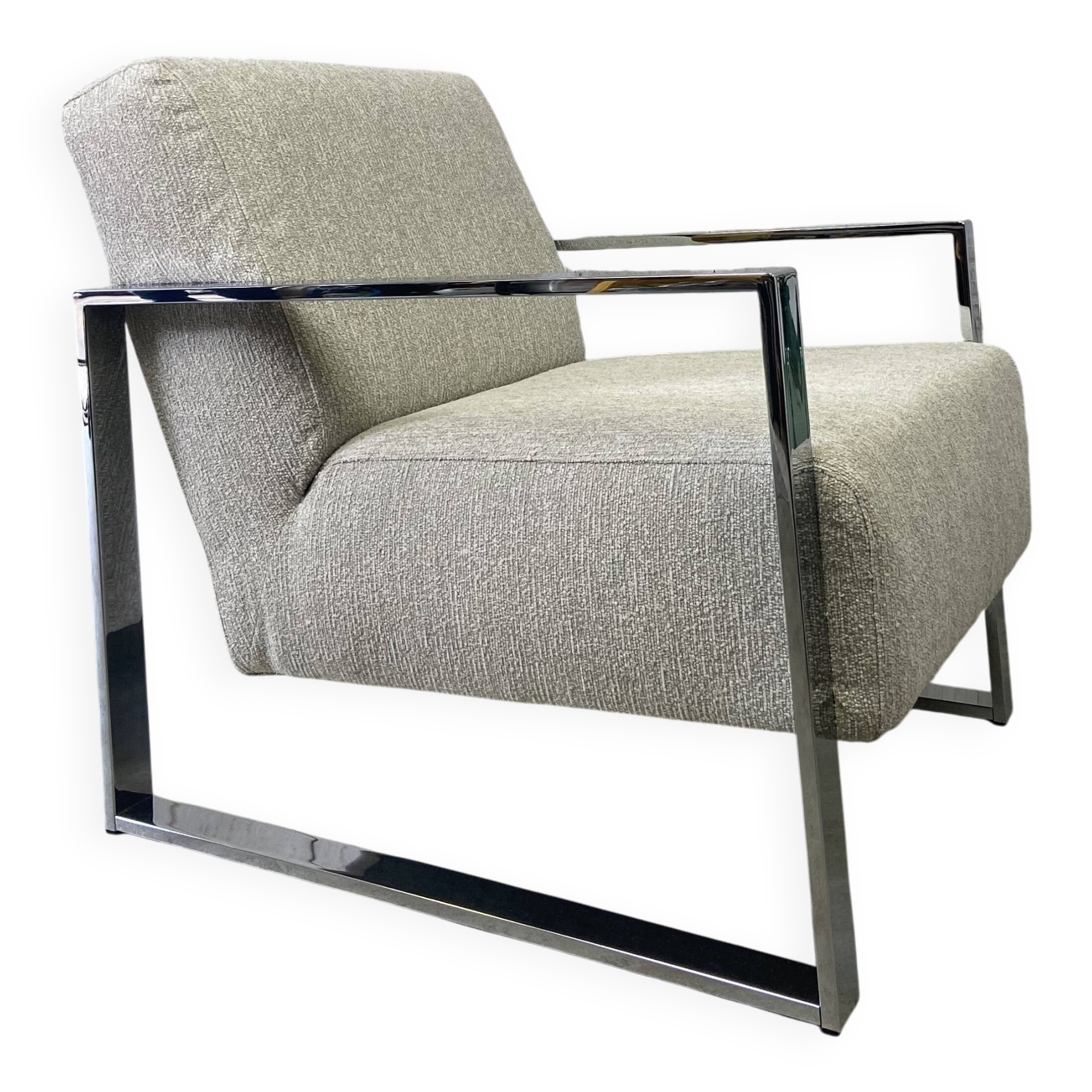 Fauteuil design inox chromé