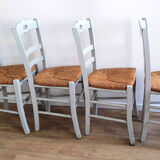 Light grey mulched chairs