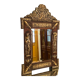 Mirror pediment nineteenth Neo classical decoration antique character brass on wood