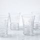 6 verres à eau gravés