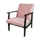 Fauteuil en velours rose années 1970