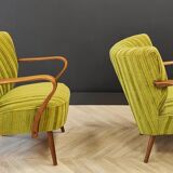 Two mid century cocktail chairs, vintage