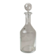Vintage Murano glass carafe with stopper - liqueur bottle, transparent, ribbed structure - Italy 1980s - table decoration, glass art, gift idea