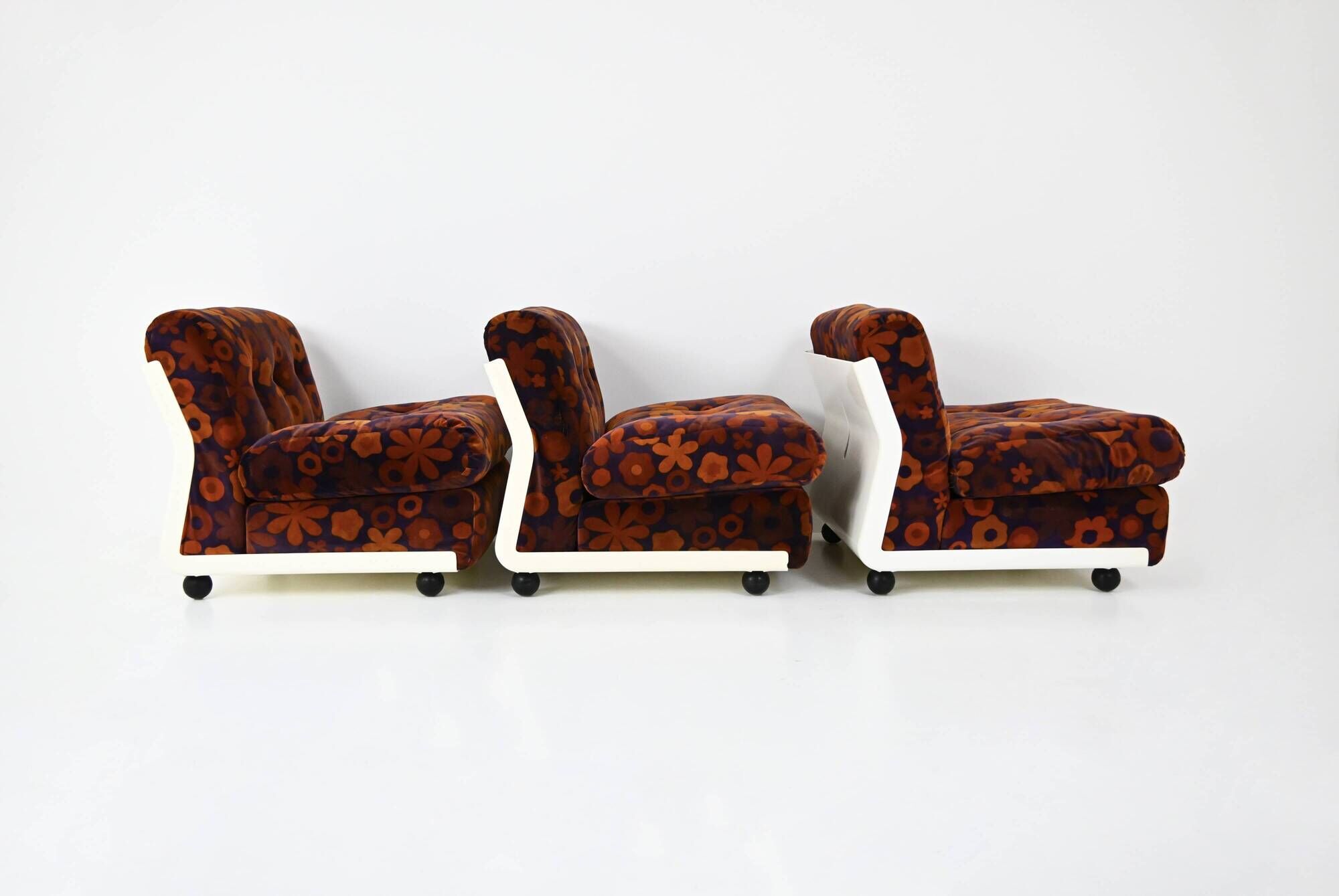 Set of 3 Amanta Armchairs by Mario Bellini for C&B Italia, 1960s