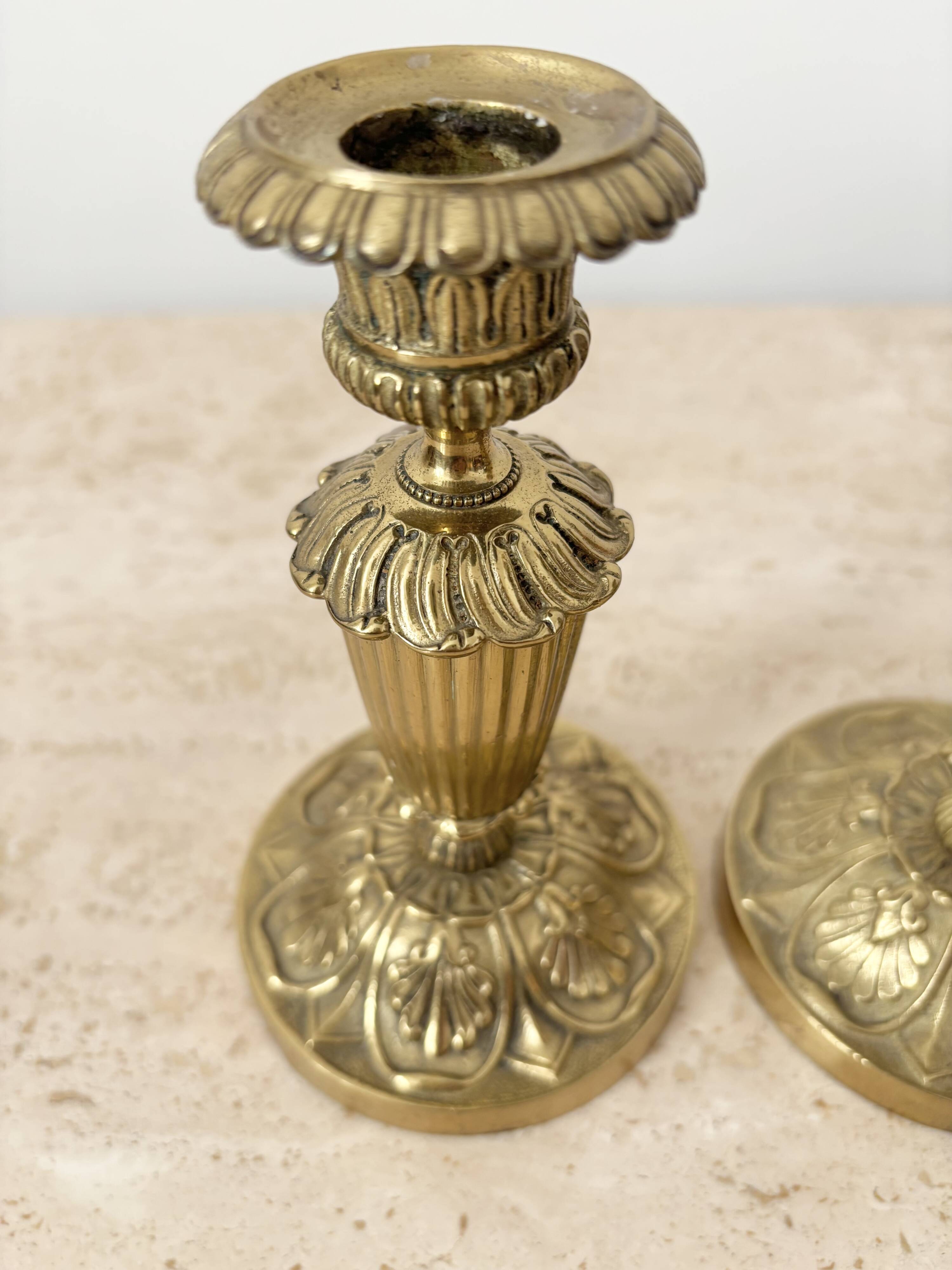 Pair of antique candlesticks