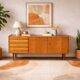Vintage enfilade from the 1960s, 150 cm long, with 2 doors and 4 drawers.