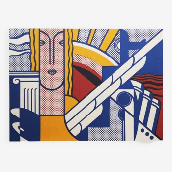 Années 1980 Original Stunning Roy Lichtenstein « Modern Art » Lithographie en édition limitée