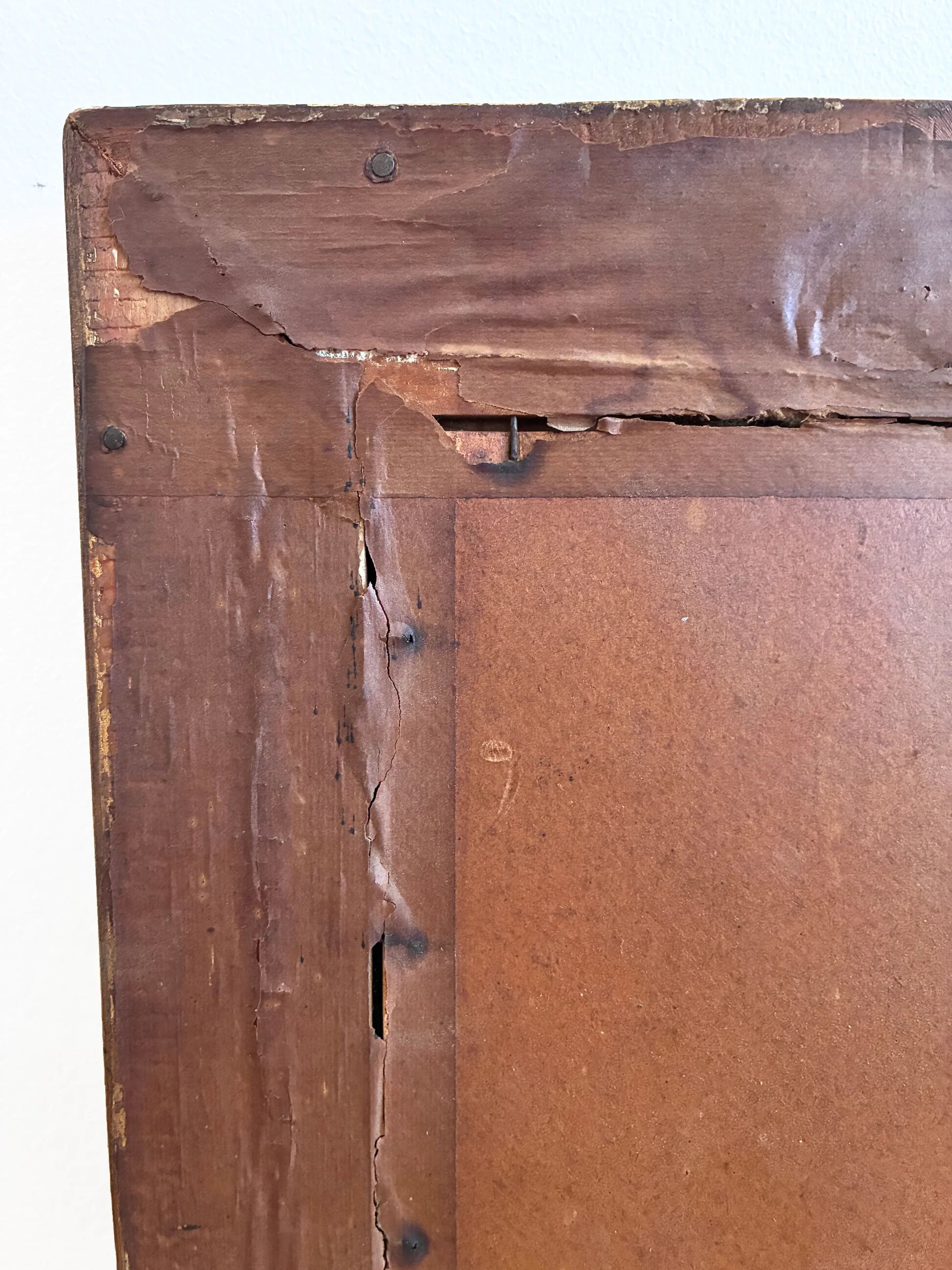 Vintage original velvet flower oil painting, red flower still life art